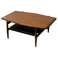 Wood and Vinyl Coffee Table by Jens Risom