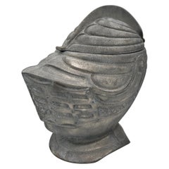Vintage Pewter Knight’s Helmet Ice Bucket