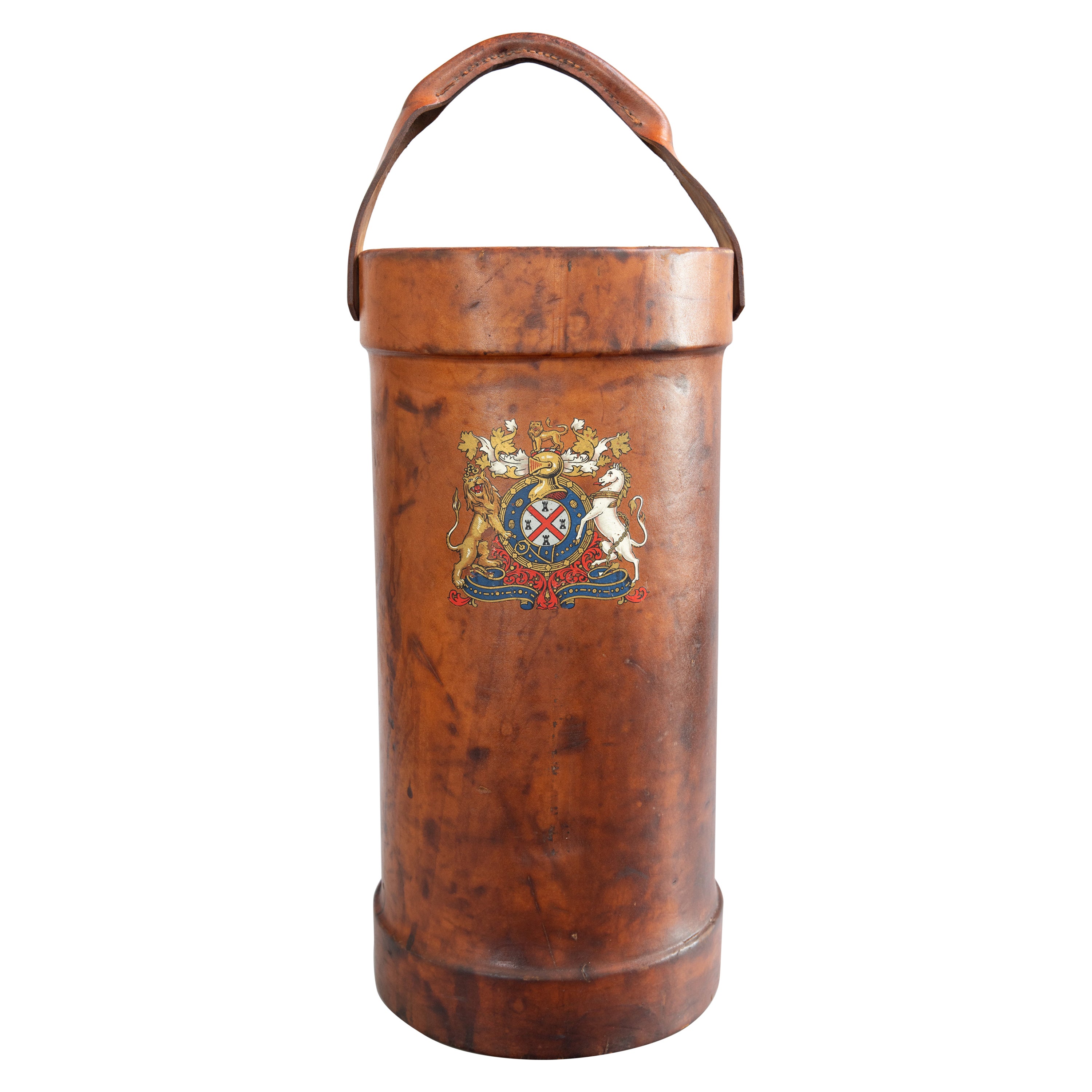 Antique Leather Fire Buckets 10 For Sale on 1stDibs