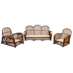 Antique Heywood Wakefield Stick Rattan Patio Set