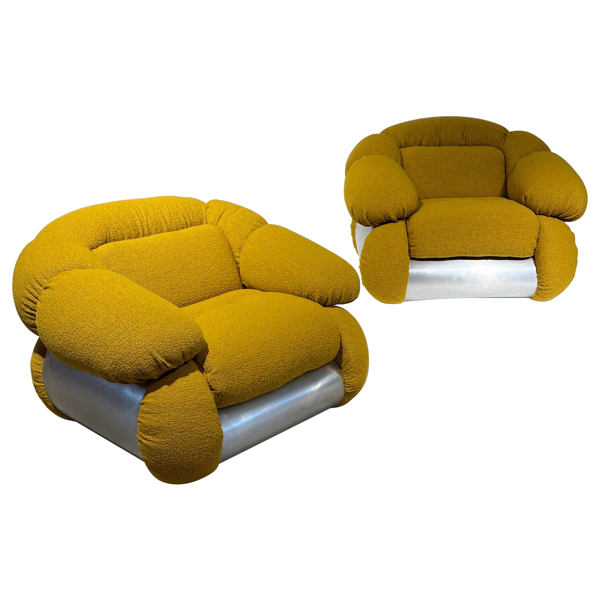 Pair of yellow Piazzesi easy chairs