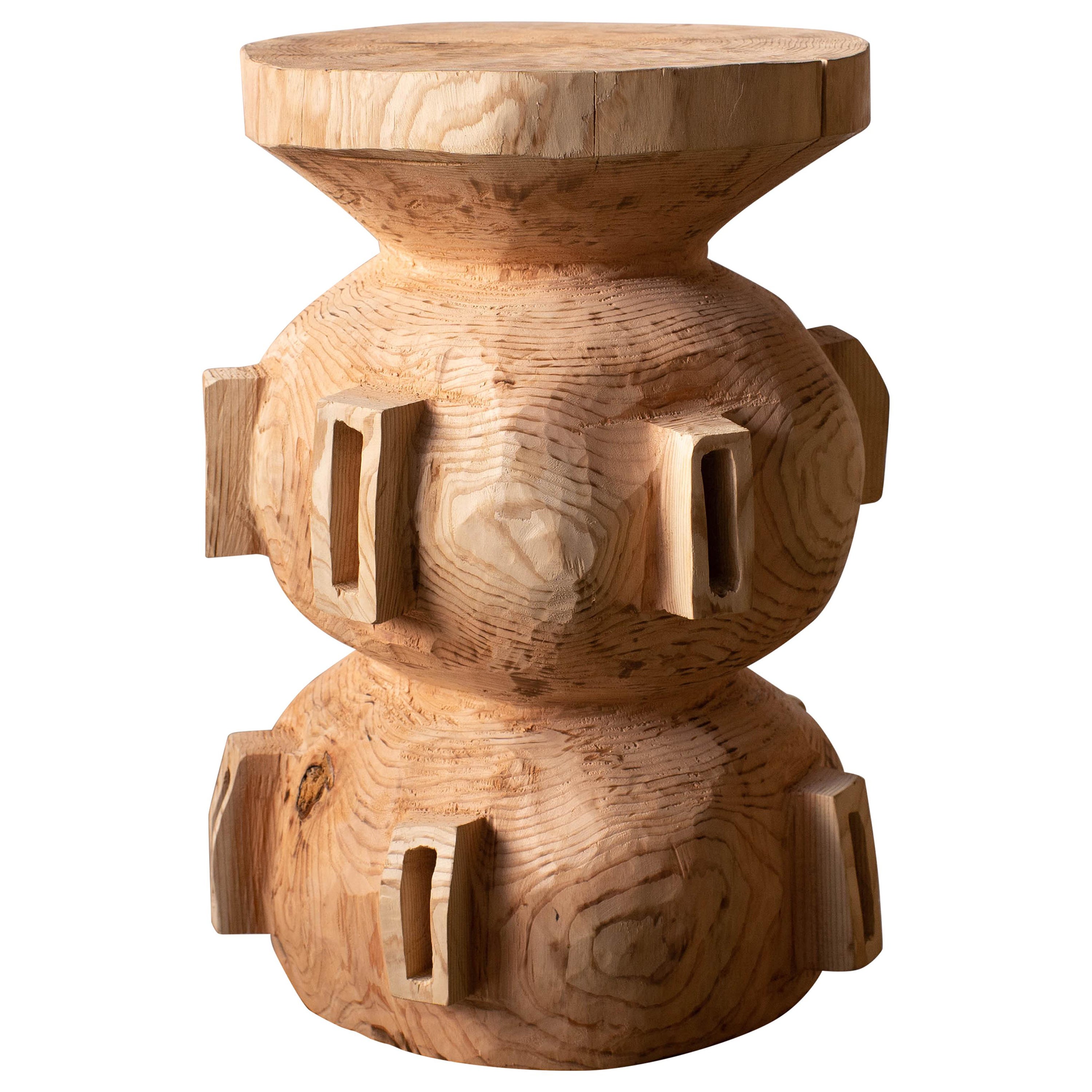 Hiroyuki Nishimura and Sculptural Stool Side Table 15-2 Tribal Glamping For Sale