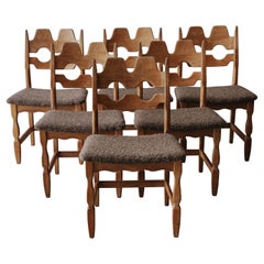 Vintage Set of Henning Kjaernulf 'Razor' Dining Chairs from Denmark, 1960s