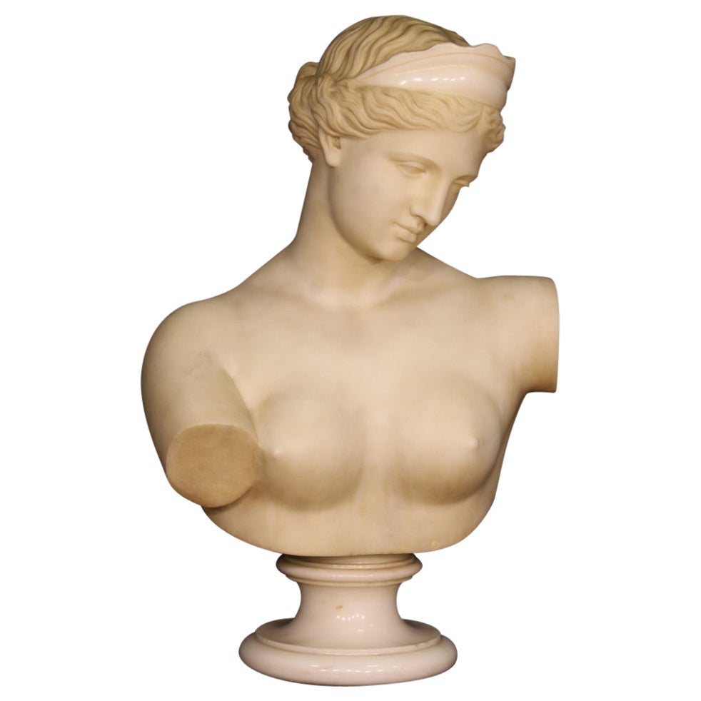 19th Century Marble Antique Italian Bust Of The goddess Venus Sculpture, 1870