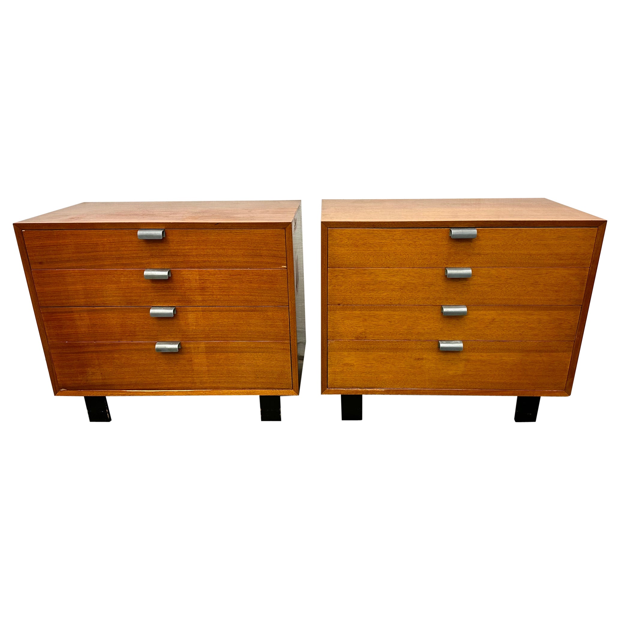 Pair George Nelson 4-Drawer 'Basic Group' Dressers For Sale