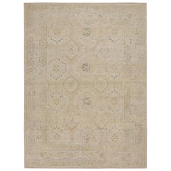 Rug & Kilim’s Oushak Style Custom Rug with Floral Patterns