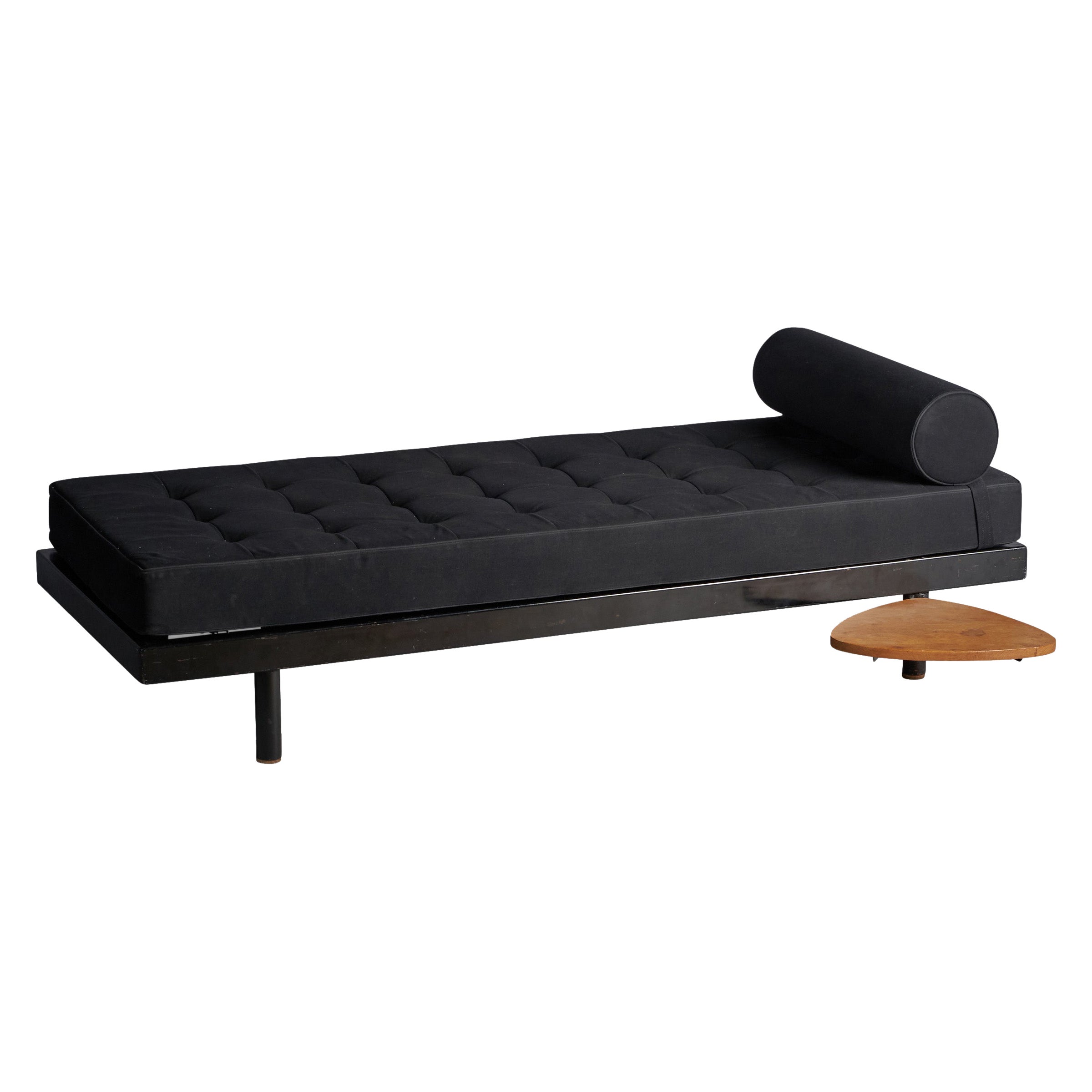 Jean Prouvé, S.C.A.L. Daybed, Metal, Fabric, Oak, France, 1950s For Sale