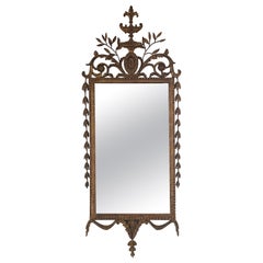 Louis XVI Style Mirror, Gilt Wood and Metall, 19th century