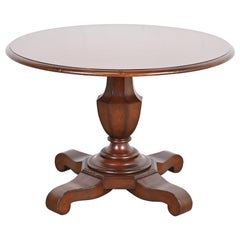 Baker Furniture Empire Carved Mahogany Pedestal Breakfast Table or Center Table