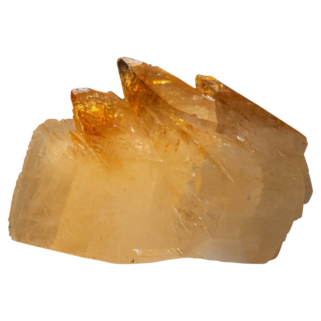 Cristal de Calcite doré provenant de la mine d'orme, Tennessee (2.6 lbs) en vente