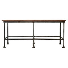 Antique Industrial Worktable/Console Table