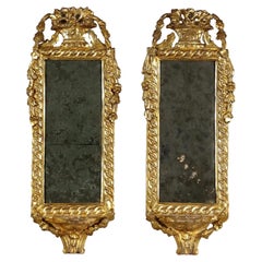Pair of Italian Neoclassical Giltwood Mirrors - Circa 1780