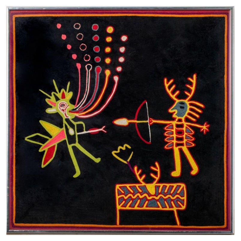Huichol Niereka Kunst-Textil im Angebot