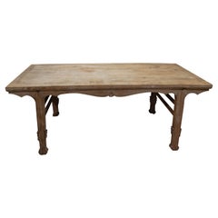 19th Century Bleached Elm Chinese Altar Table