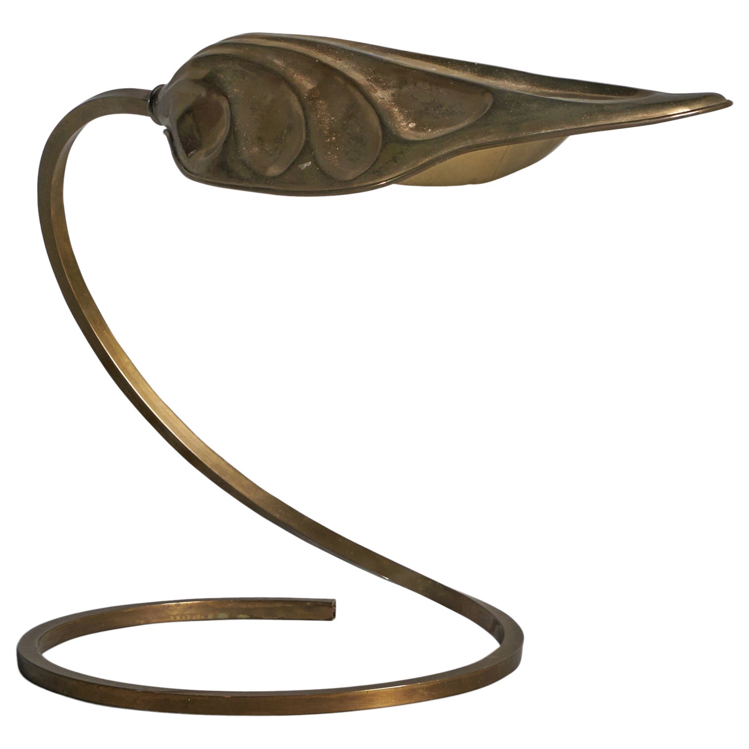 Tommaso Barbi, Table Lamp, Brass, Italy, 1960s For Sale