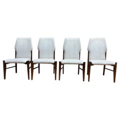 MCM Arne Vodder for Lane Furniture Walnut High Back Dining Chairs - Set of 4