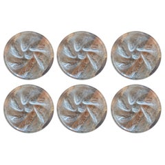 Set Of 6 Arcoroc Oyster Plates
