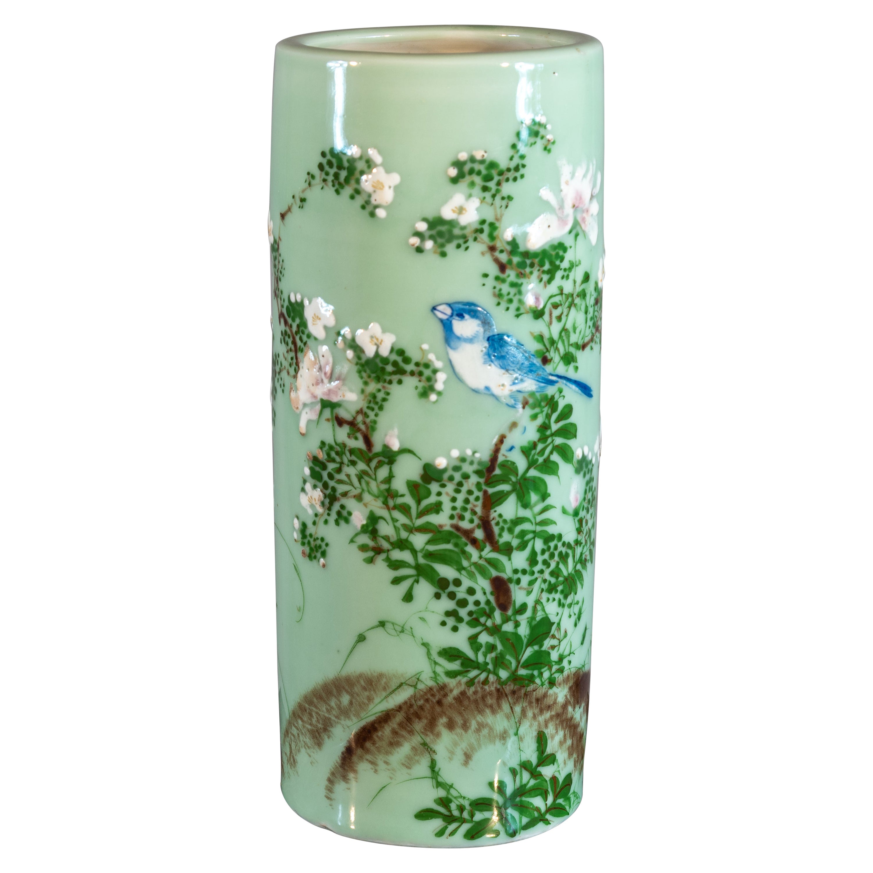 Tall 20th Century Celadon Vase For Sale