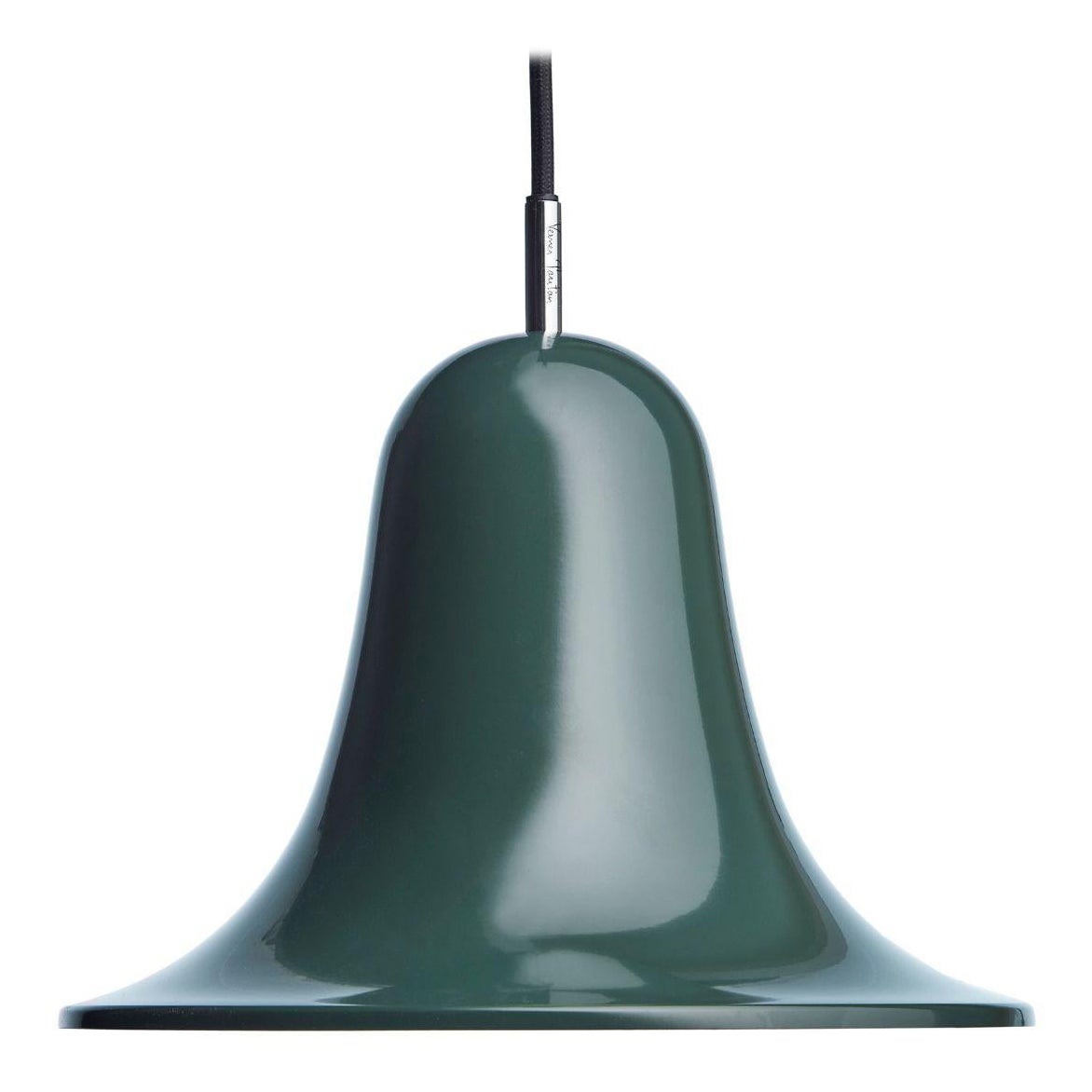 Verner Panton 'Pantop' Pendant Lamp in Metal and Glossy Dark Green for Verpan For Sale