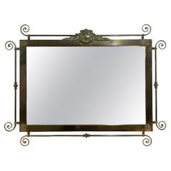 Antique Victorian Era Brass Mirror
