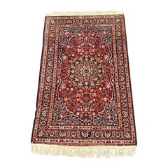 Tapis persan Keshan noué à la main 2,5' x 4,17'