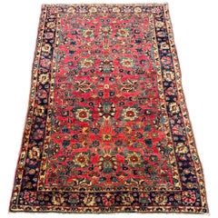 Vegetable Dyed Mid 20th Century Persian Rug 5' x 7'