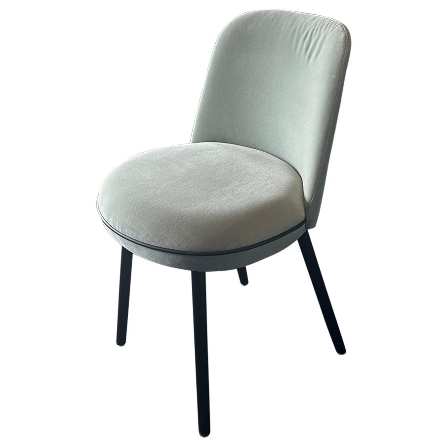 Wittmann Merwyn Wood Base Velvet Chair by Sebastian Herkner in STOCK For Sale