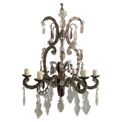 Baguès-Style French Beaded Crystal Chandelier 