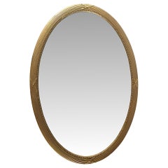 A Very Fine Late 19th Century Giltwood Oval Mirror