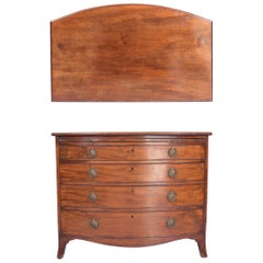 18th Century English Georgian Bow Fronted Chest Of Drawers