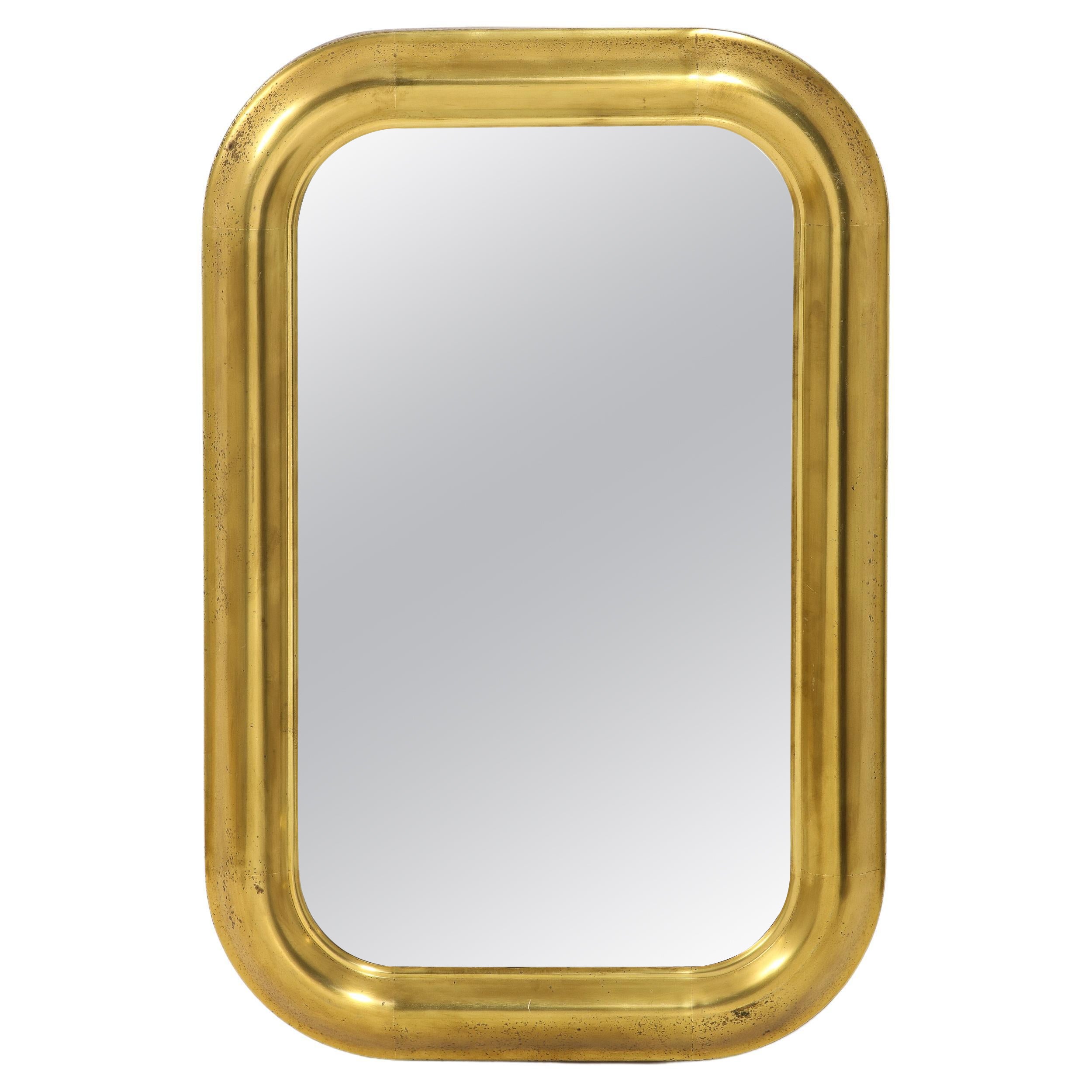 Brass Mirror, France 1960's For Sale