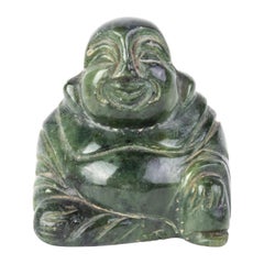 Sculpture de Bouddha en pierre dure sculptée chinoise 
