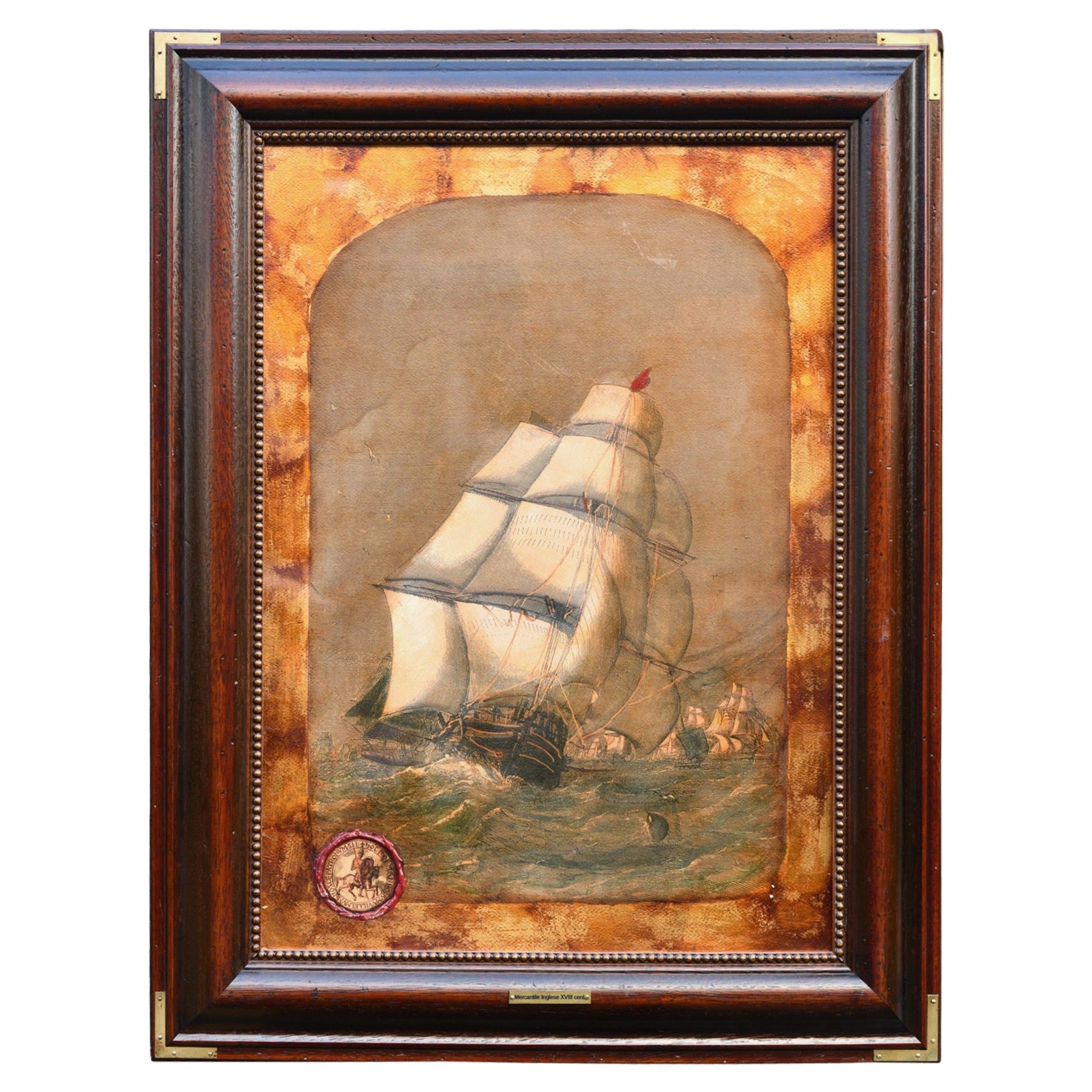 Hand Painted Replica of Mercantile Inglese XVIII For Sale