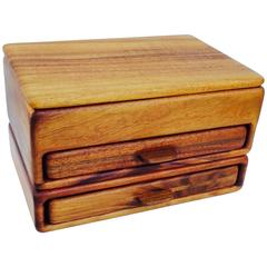Vintage 1970s Craftsman Teak Miniature Chest