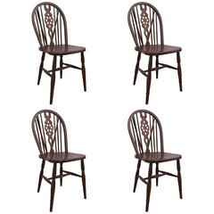 Antique Set of Four English Side Chairs