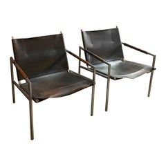 Pair of Dutch Lounge Chairs by Martin Visser, Circa 1960s