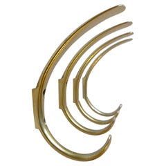 Vintage Scandinavian Modern Double Coat Hooks, 1960s, Set of 4