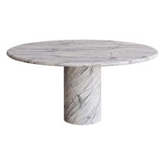 New York Lilac Marble Voyage Dining Table i by the Essentialist