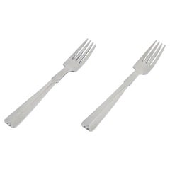 Hans Hansen silverware, Arvesølv no. 7. Two Art Deco lunch forks in silver