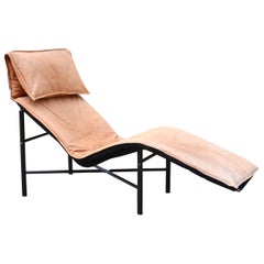 Chaiselongue vintage Ikea modèle Skye couleur cognac, années 80 par Tord Bjorklund