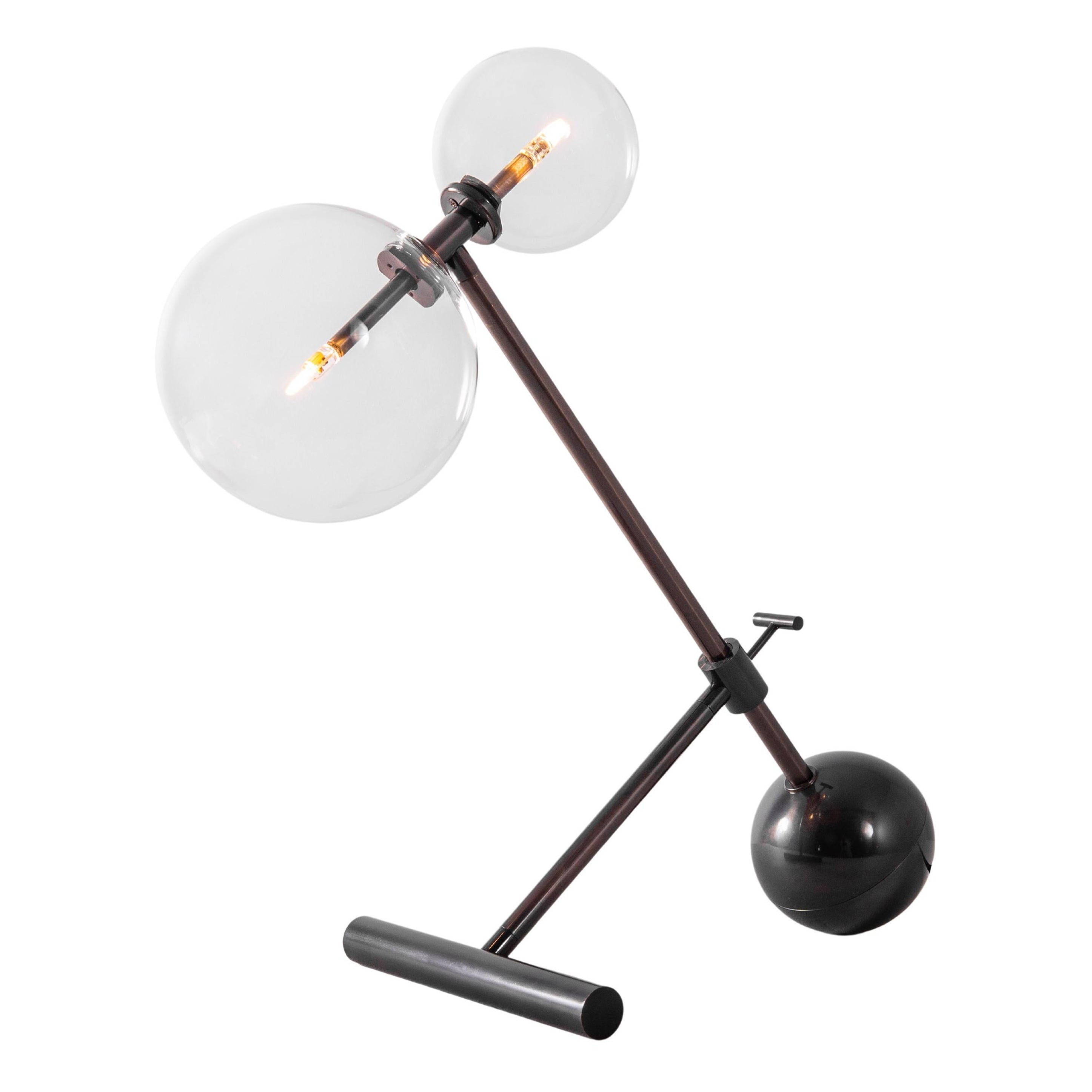 Zosia Black Gunmetal Table Lamp by Schwung For Sale