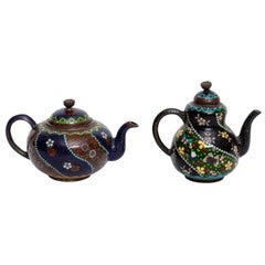 Two Beautiful small Japanese Clossone Teapots