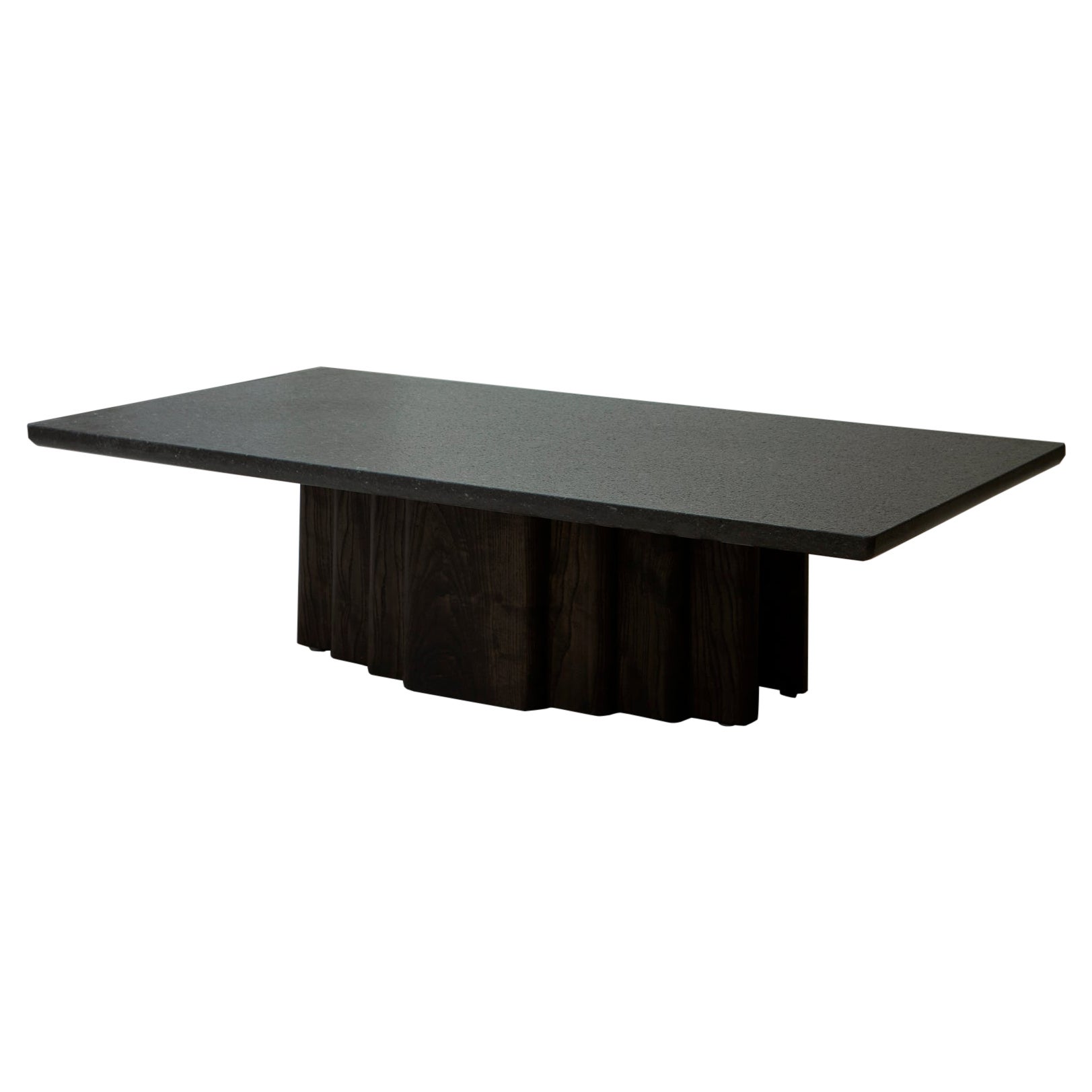 Monumental wooden Cunic coffee table