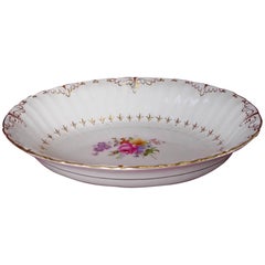 Royal Crown Derby Porcelain Ashby Pattern Oval Vegetable Bowl Hand-Painted