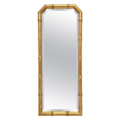 Gilt Faux Bamboo Beveled Mirror