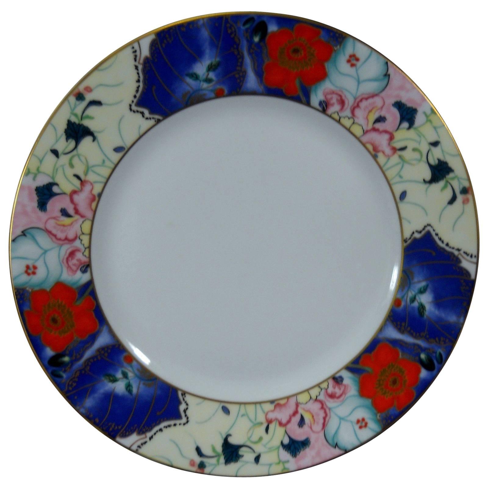 Raynaud Porcelain Jardin De Printemps Pattern Salad Plate For Sale