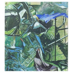 Large Oil on Canvas by Juan Carlos Lasser (1952 - 2007), Selvatico II