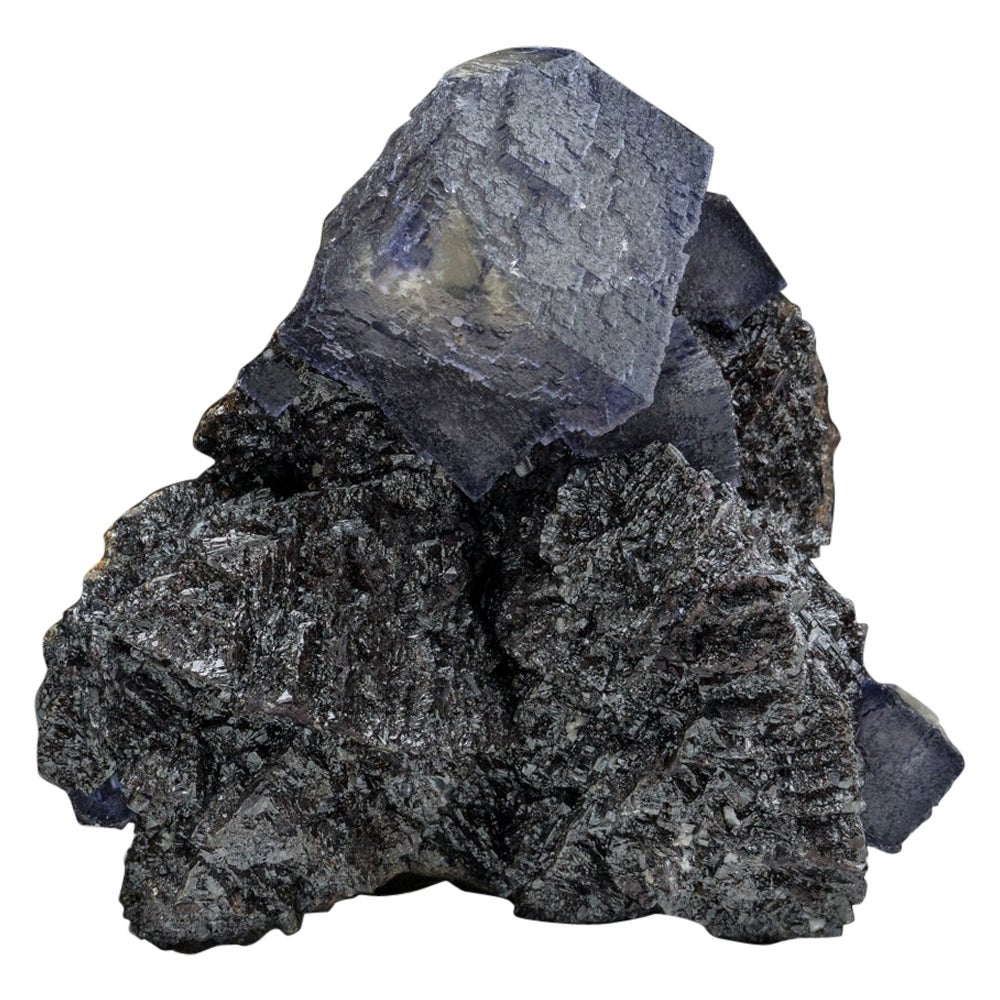 Fluorite pourpre de la mine Elmwoods, Carthage, Smith County, Tennessee (9.5 lbs) en vente