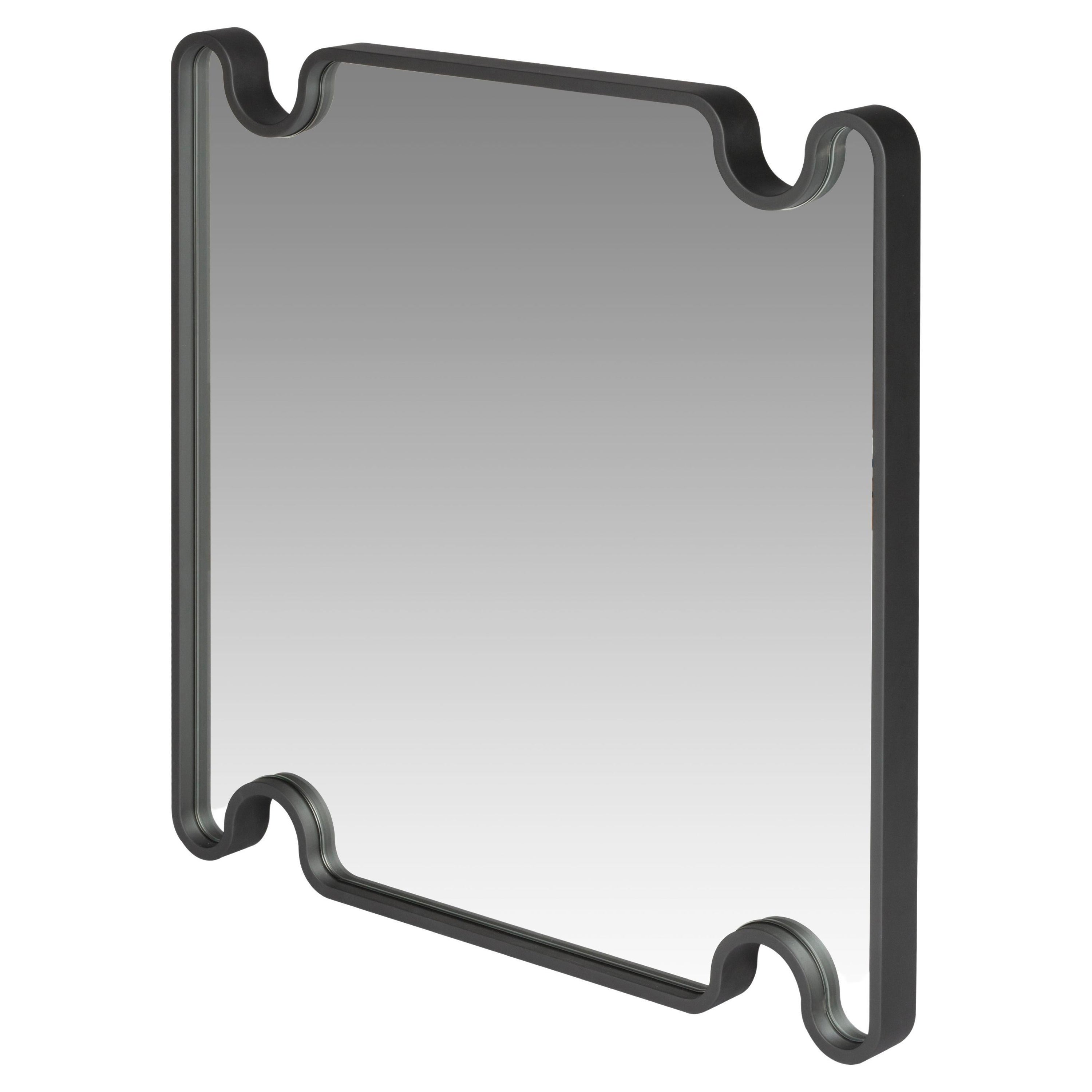Wooden Mirror Francesco Balzano x Giobagnara Ossicle Wall Mirror Square (Medium) For Sale