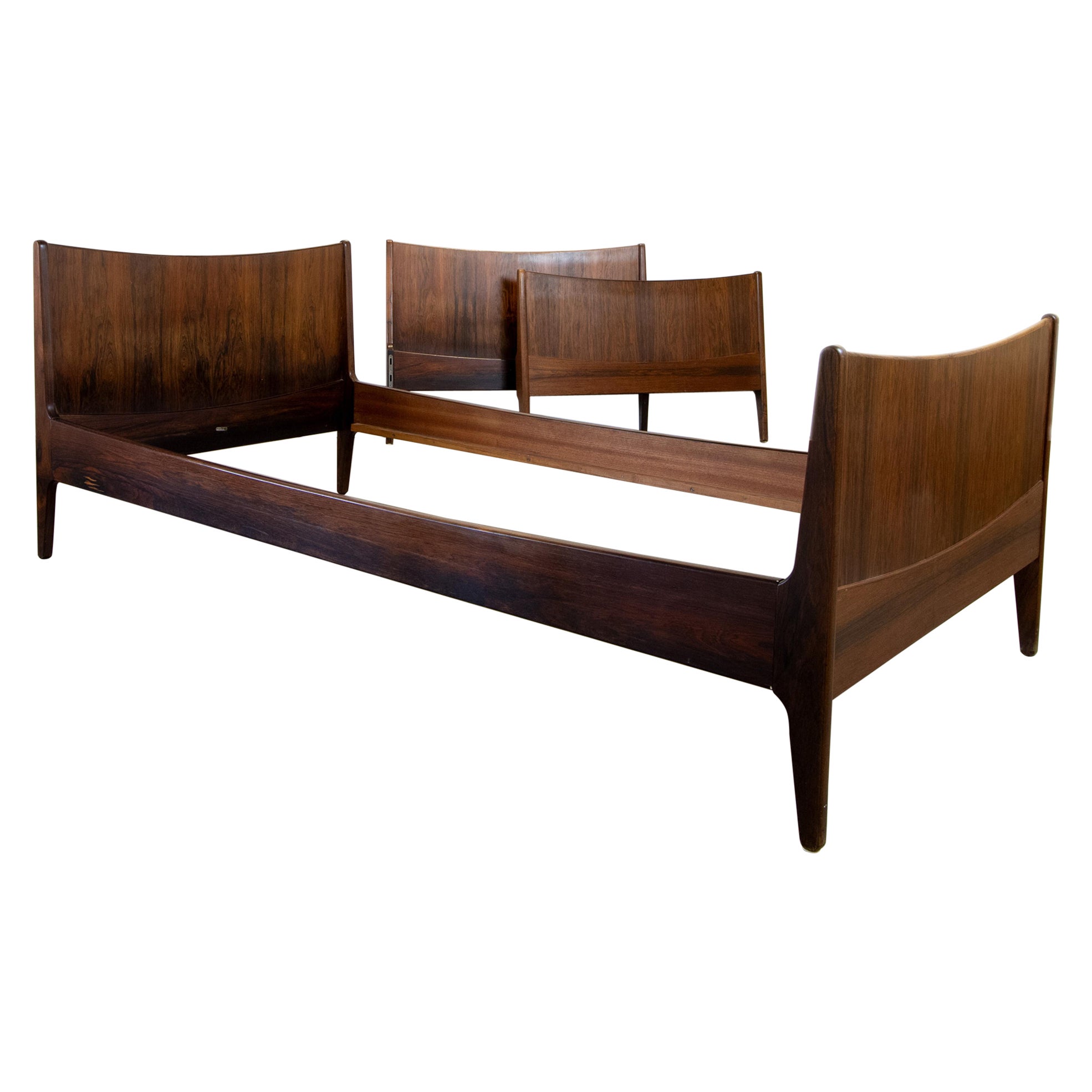 Pair of Rosewood Daybed/twin Beds designed by Harbo Solvsten by Illums Bolighus